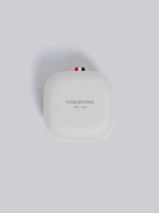 Thom Browne White Pebble Grain Calfskin Leather Samsung Galaxy Ear Buds Case - Picture 1 of 3