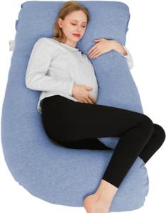 Pregnancy Pillow, U Shaped Pregnancy Pillows for Sleeping Full Body Pillow Mater - Picture 1 of 12