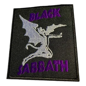 BLACK SABBATH EMBROIDERED Iron On Patch + ONE FREE MUSIC STICKER - Picture 1 of 3