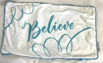 Believe Pillow Case and Bracelet with Reversible Sequins -Mermaid Pillow Co - Image 1 of 4
