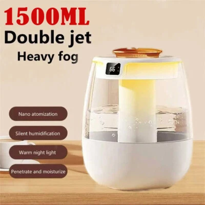 Large Ultrasonic Humidifiers For Bedroom Room Office Cool Mist Air Humidifier - Image 1 of 4