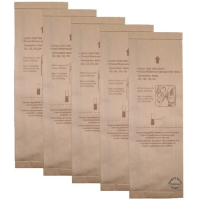 5er Pack Filter Beutel / Staubsaugerbeutel für Kirby G3 G4 G5 G6 G7 G8 G10 /6001 - Bild 1 von 2
