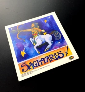 SAGITTARIUS vintage ASTROLOGY ZODIAC HOROSCOPE CELESTIAL sticker decal 1993 - Picture 1 of 3