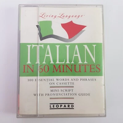 Italian In 60 Minutes Cassette Tape 300 Words & Phrases Educational Language - Image 1 of 4