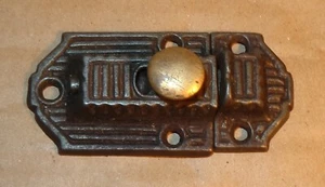 Vecchia serratura vintage decorata antica vittoriana in gelatina serratura a manopola in ottone - Foto 1 di 8