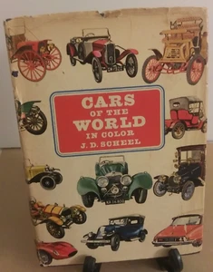 Cars of the World in Color J D Scheel HC DJ Illustrated 1964 2nd Edition - Picture 1 of 12