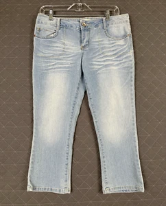 L.E.I. Jeans Junior 9 Blue Denim Light Wash Mid-Rise Straight Leg Cotton Blend - Picture 1 of 12