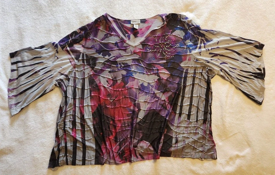 Женский украшенный топ Liz & Me for Catherines 5XWP новый без ценников - Изображение 1 из 1