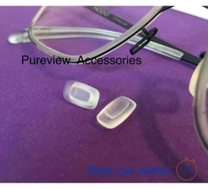 Almohadillas nasales de repuesto para gafas MODO, silicona push-in forma rectangular gruesa - Imagen 1 de 4