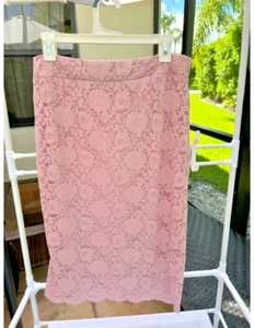 NEW W/ TAGS large MIDI modest zipper SEXYMODEST lace skirt fits like medium $50 - Picture 1 of 5