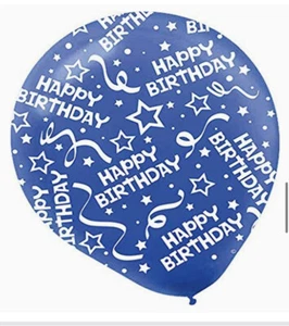 Happy Birthday Luftballons 100 Stück Mehrfarbig Party Konfetti 12" Amscan - Bild 1 von 3