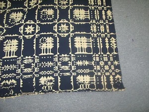 Antique Pennsylvania Handspun Coverlet Bedspread 75" x 89" 1850's - Picture 1 of 7