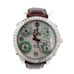 Mens Jacob & Co. Five Time Zone Steel JC 48MM Quartz Diamond Watch - Picture 1 of 9
