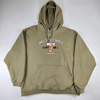 Толстовка с капюшоном Walt Disney World Tigger взрослая XL Varsity Letter 1968 зеленая - Изображение 1 из 4