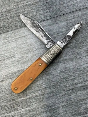 VTG Schrade Delrin Grand-Dads USA 206 Barlow 2 Blade Folding Pocketknife Clip Pt - Image 1 of 4