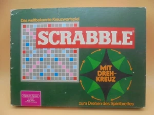 Scrabble mit Holzsteinen + Drehkreuz + Sanduhr Original alte Ausgabe komplett - Bild 1 von 3