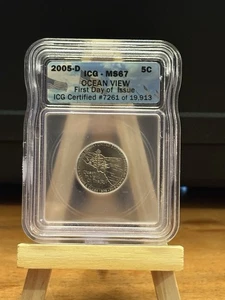2005-D United States 5 Cents Ocean View - ICG MS67 - Bild 1 von 2
