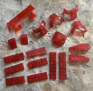 Mega Construc Red Clear Translucent Piece Lot - Picture 1 of 5