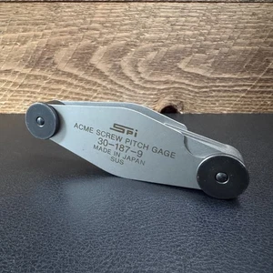 SPI 30-187-9 Stainless Steel 16-Leaf Screw Pitch Gage 1-12 TPI, 29° Thread Angle - Picture 1 of 18
