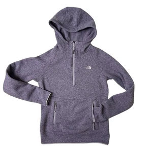 The North Face Felpa con Cappuccio 1/2 Zip Giacca Viola Donna Small - Foto 1 di 10
