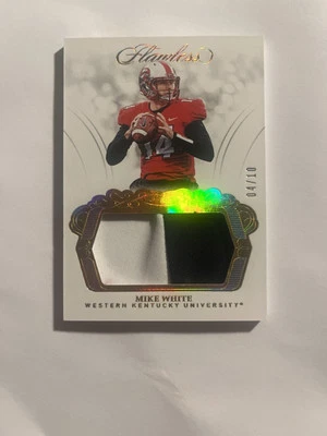 2018 Flawless Collegiate Mike White Duel Patch /10 Western Kentucky University - Image 1 of 2