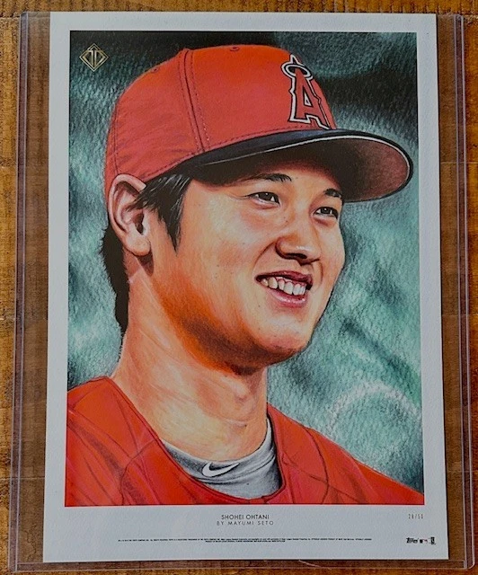 2019 Topps Transcendent VIP Shohei Ohtani by Mayumi Seto Lithograph 8x10 28/50 - Image 1 of 3