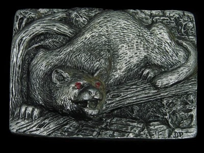 SL07112 *NOS* VINTAGE 1979 **WILDCAT** ARTE CONMEMORATIVO PELTRE HEBILLA DE CINTURÓN Foto 1 de 2