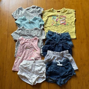 Garannimals Niñas Ropa Paquete 18 Meses Pantalones Cortos Camisas - Imagen 1 de 2