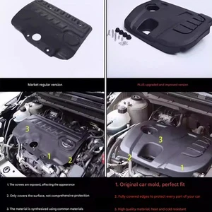 ABS Auto Front Engine Cover Bonnet Hood Cover black For Nissan Kicks 2017-2020rZ - Picture 1 of 12