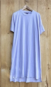 Eileen Fisher T-Shirt-Kleid helllila gerippt Gr. XL neu ohne Etikett - Bild 1 von 4