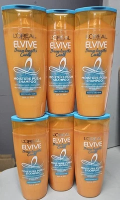6 x  L'Oréal ELVIVE Dream Lengths Curls MOISTURE PUSH SHAMPOO 12.6 FL oz/Each - Image 1 of 2