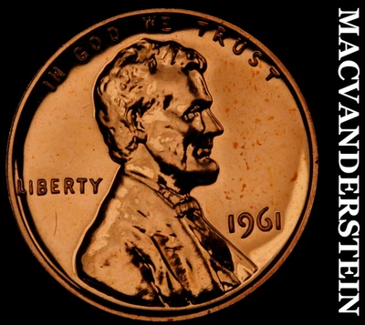 Centavo conmemorativo Lincoln 1961 - elección gema prueba brillante sin precio base #G1396 Foto 1 de 2