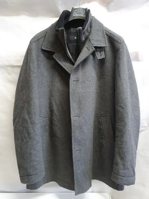 Hugo Boss Men's Grey Cashmere Wool Coat 56 XL-2XL - Image 1 of 4