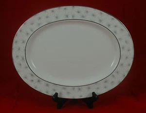 SPODE FINE BONE CHINA OVALE SERVIERPLATTE DISTELMUSTER - Bild 1 von 2