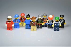 LEGO® Figuren, 10 Stück, Sammlung, Männchen gemischt mit Kopfbedeckung, Konvolut