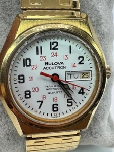 Vintage Men's Bulova N7 Accutron Railroad Approved Electric Date Watch WORKS - Picture 1 of 17