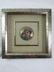 Placa Porcelana Enmarcada Motivo C Edna Hibel Edición Limitada La Maravilla de la Familia - Imagen 1 de 4
