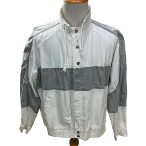 INC International Concepts Size XL Mens Cotton White Gray Snap Closure Vintage - Picture 1 of 19