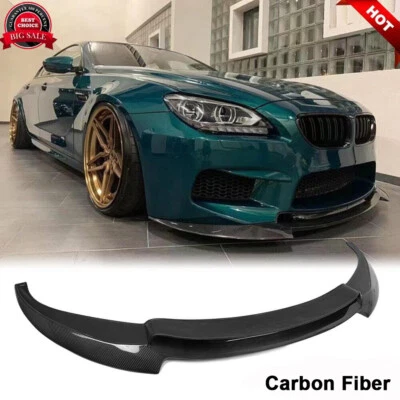 Alerón labial de parachoques delantero de fibra de carbono para BMW Serie 6 F06 F12 F13 M6 2014-2019 Foto 1 de 4