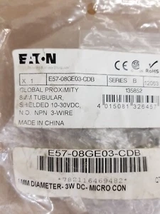 Eaton E57-08GE03-CDB Inductive Proximity Sensor General Purpose M8 3mm Shielded - Picture 1 of 2
