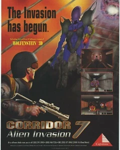 Corridor 7: Alien Invasion Print Ad/Poster Art PC Big Box (A) - Bild 1 von 2