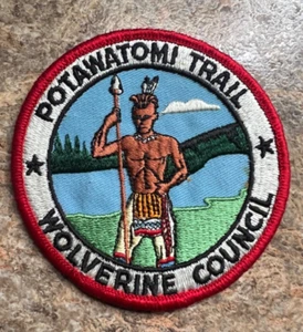 Parche Boy Scouts Potawatomi Trail Wolverine Council - Imagen 1 de 2