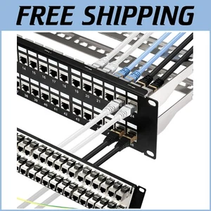 48-Port Network Patch Panel with Detachable Back Bar - Efficient & User-Friendly - Picture 1 of 8