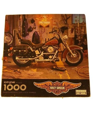 Springbok Hallmark Harley Davidson Motorcycle 1000 Piece Jigsaw Puzzle PZL6182 - Image 1 of 4