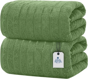 Luxury Jumbo Bath Sheets 2 Piece – 550 GSM (35X70 Inches) 100% Cotton Highly Abs - Picture 1 of 8