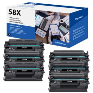 CF258A CF258X 58A 58X Compatible With HP Laserjet Pro M404n Toner [NO CHIP] lot - Picture 1 of 14