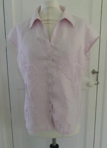 Blusa Camisa Marks & Spencer PER UNA Rosa Manga Gorra Reino Unido Talla 14 - Imagen 1 de 6