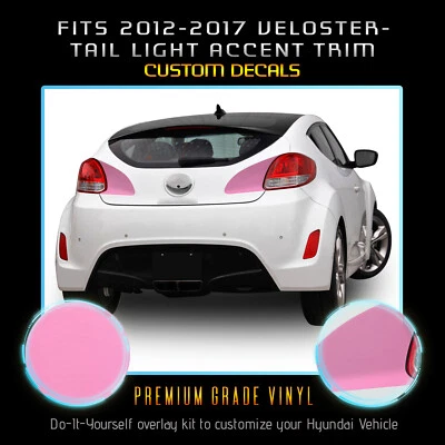 适用于 2012 - 2017 现代 Veloster 尾灯装饰覆盖贴花 - 平哑光 — 第 1/4 张图片