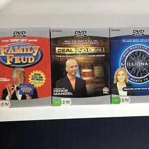 DVD GAME Lot of 3 Family Feud, Deal Or No Deal, Who Wants To Be A Millionaire - Picture 1 of 10