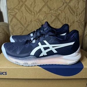 Asics Gel Resolution 8 Womens Size 10.5 Blue Athletic Tennis Shoes Sneakers - Picture 1 of 7